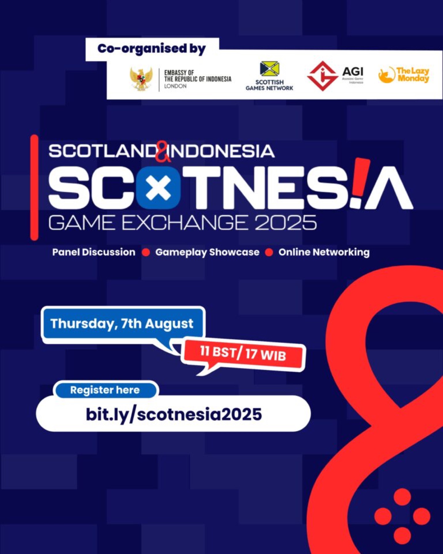 Co-organised by the Embassy of the Republic of Indonesia, Scottish Games Network, the…